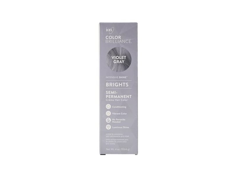 Ion Color Brilliance Semi-Permanent Brights Hair Color, Violet Gray, 4 oz/113.4 g