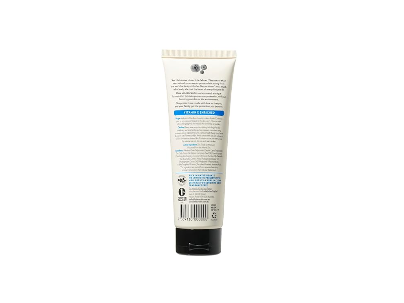 Little Urchin Natural Sunscreen, Clear Zinc SPF 50+, 3.38 fl oz/100 g
