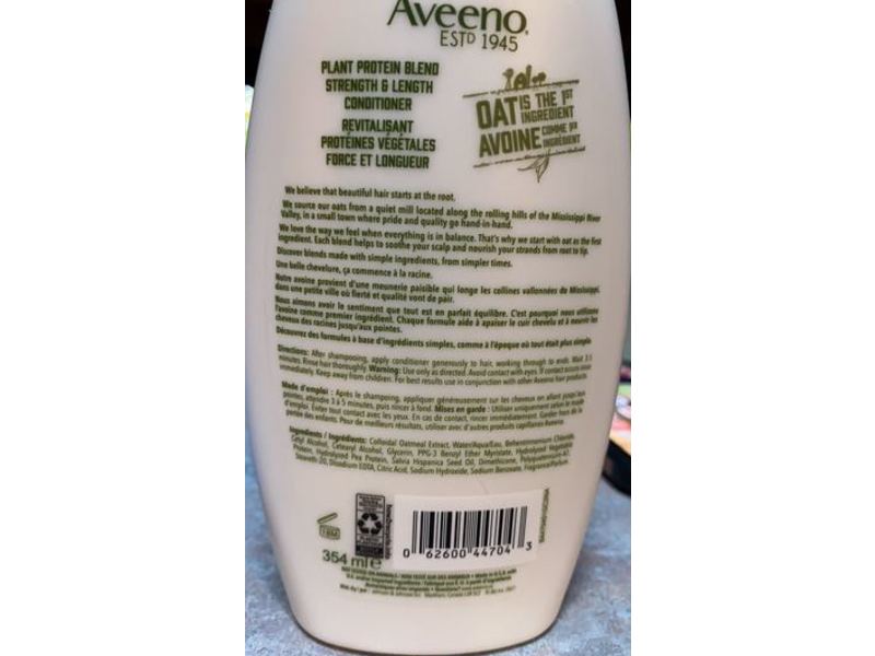 Aveeno Plant Protein Blend Conditioner, 12 fl oz/354 mL