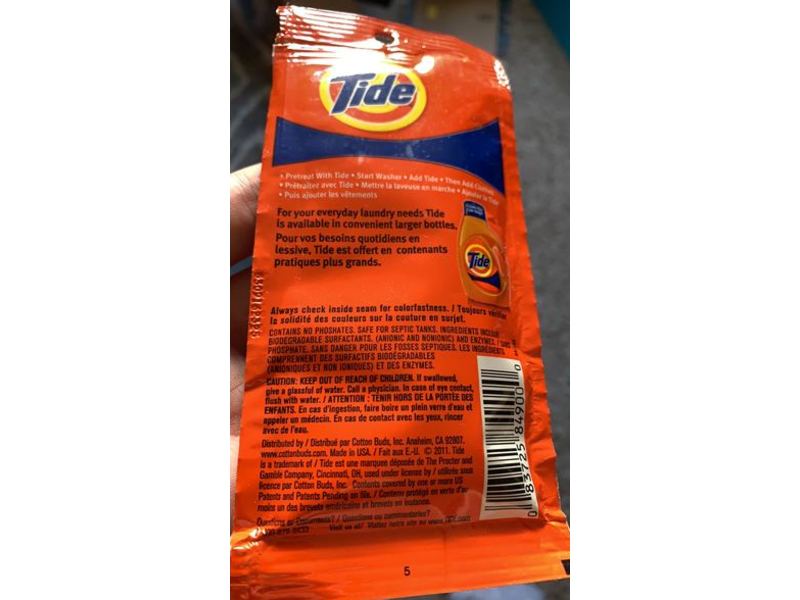 Tide Liquid Detergent, Original Scent, 1 Load, 1.8 oz/48 mL