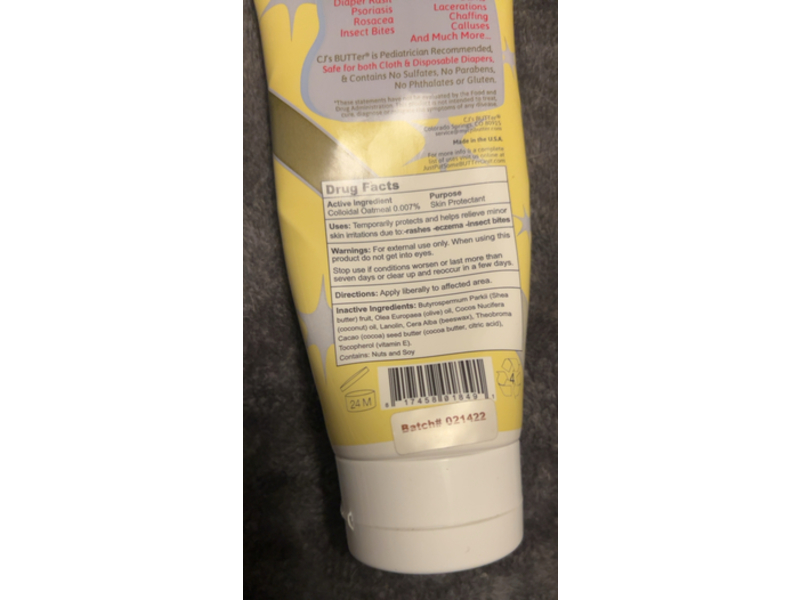 The Original CJ's All Natural Shea Butter Balm, Unscented, 177 mL