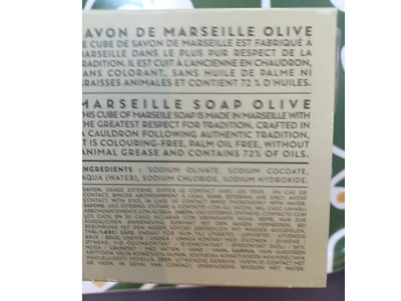 Compagnie De Provence Marseille Soap, Olive, 13.8 oz/400 g