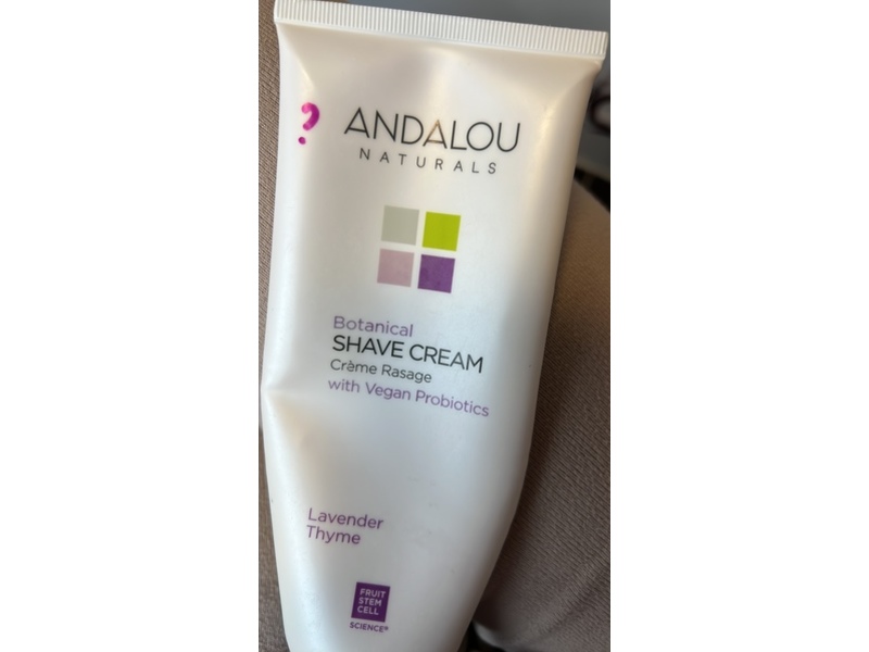 Andalou Naturals Botanial Shave Cream, Lavender Thyme, 8 fl oz/236 mL
