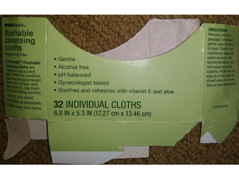 Cvs Health Flushable Cleansing Cloths, Fragrance Free, 32 Count