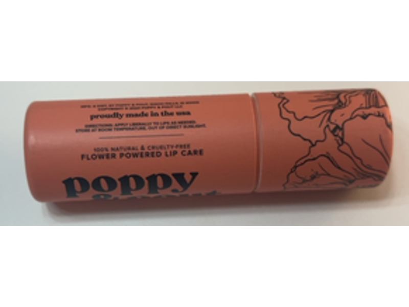 Poppy & Pout Natural Lip Balm, Pink Grapefruit, 0.3 oz/8.5 g