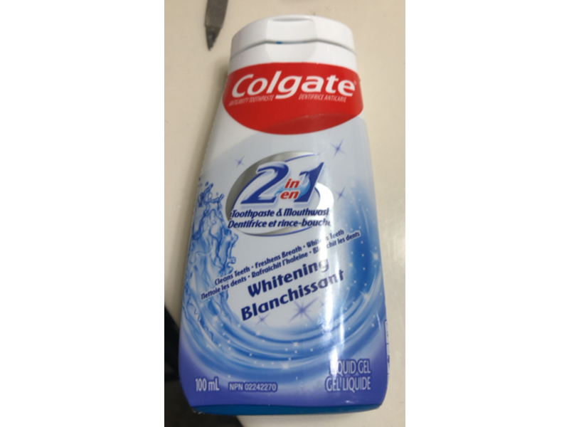 Colgate 2 - 1 Toothpaste & Mouthwash Whitening Liquid Gel, 100 mL