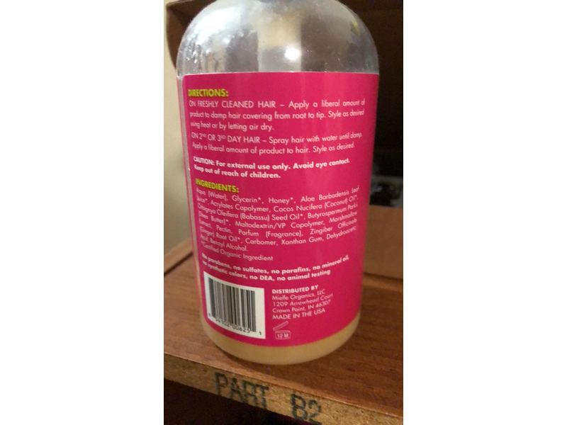 Mielle Styling Gel, Honey & Ginger, 13 fl oz/ 384 mL