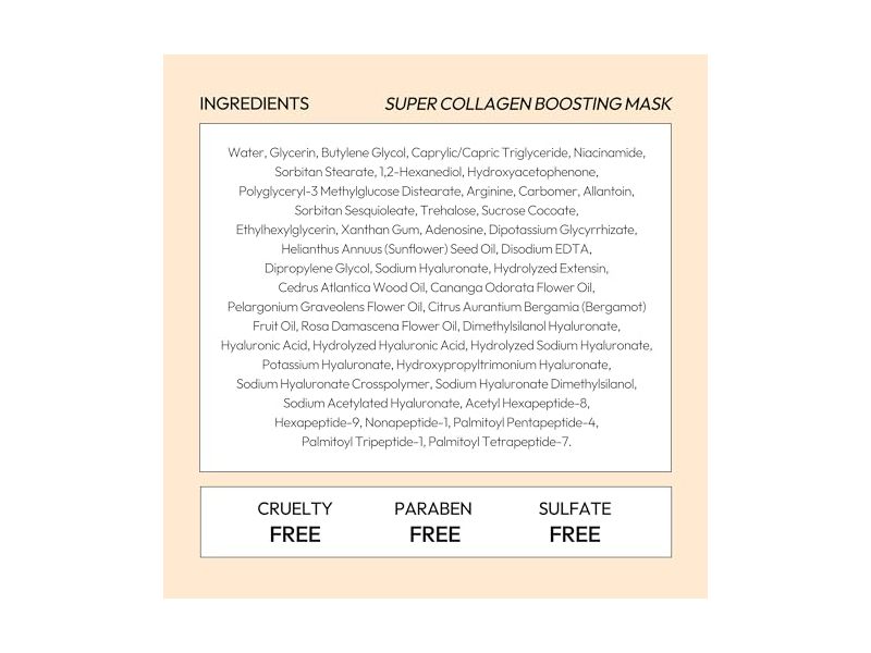 Lapcos Super Collagen Sheet Mask, 0.84 fl oz/25 mL