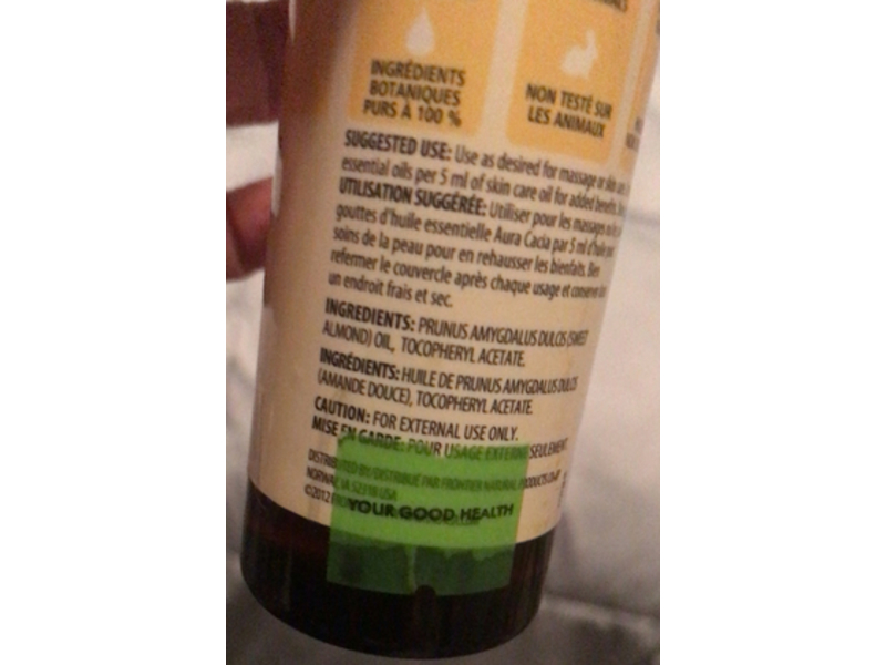 Aura Cacia Skin Care Oil, Sweet Almond, 4 fl oz/118 mL