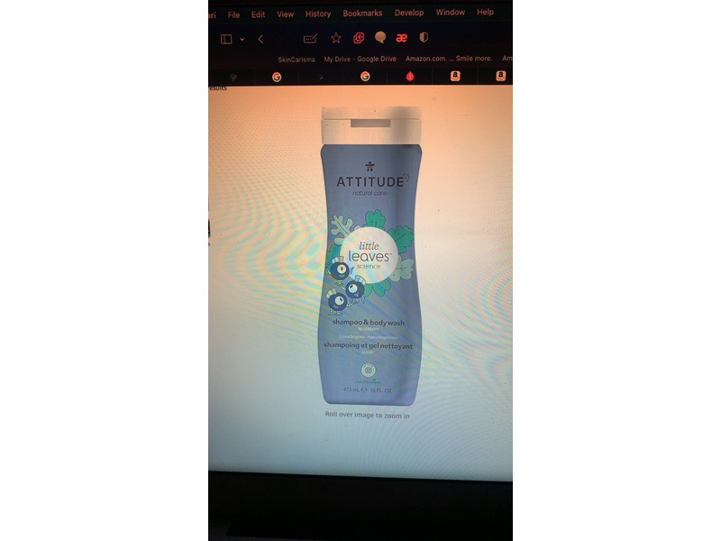 Attitude Little Leaves Shampoo & Body Wash, Blueberry, 16 fl oz/473 mL