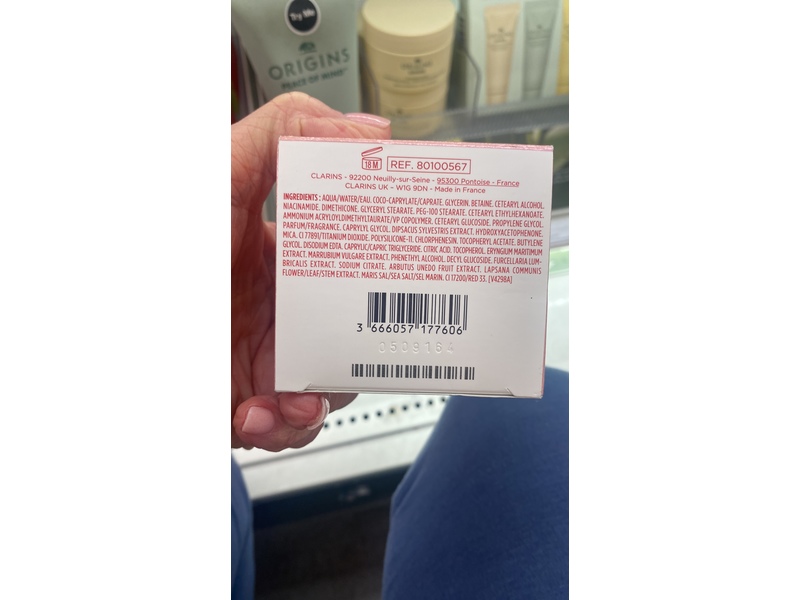 Clarins Paris Line-Smoothing Day Cream, Niacinamide + Sea Holly Extract, 1.7 oz/50 mL