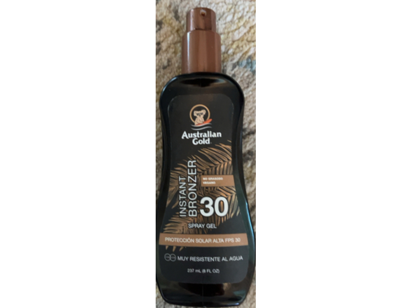Australian Gold Instant Bronzer Spray Gel, SPF 30, 8 fl oz/237 mL