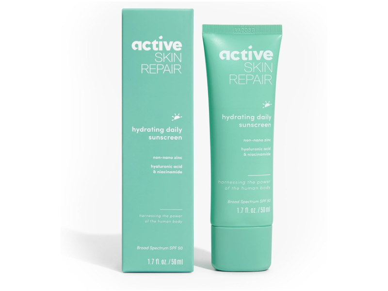 Active Skin Repair Hydrating Daily Sunscreen, Hyaluronic Acid & Niacinamide, SPF 50, 1.7 fl oz/50 mL