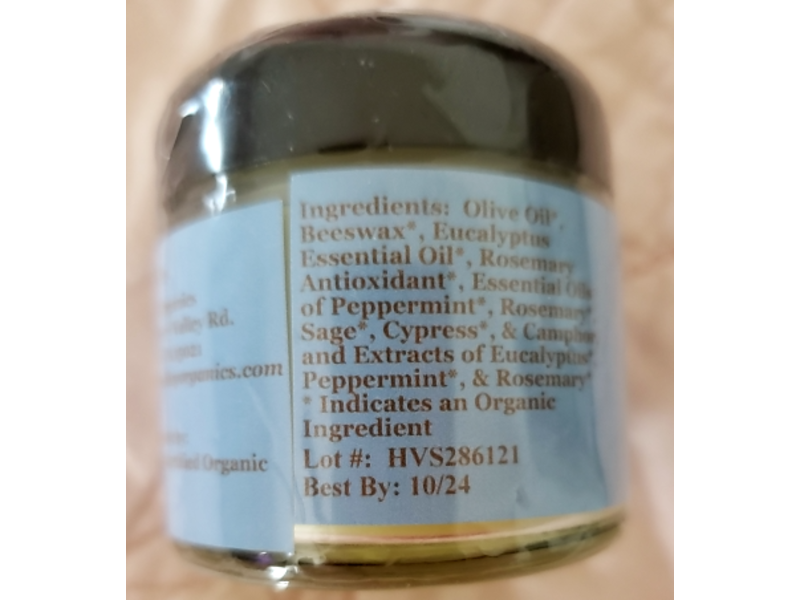 Cherry Valley Organics Herbal Vapor Salve, 1.75 oz