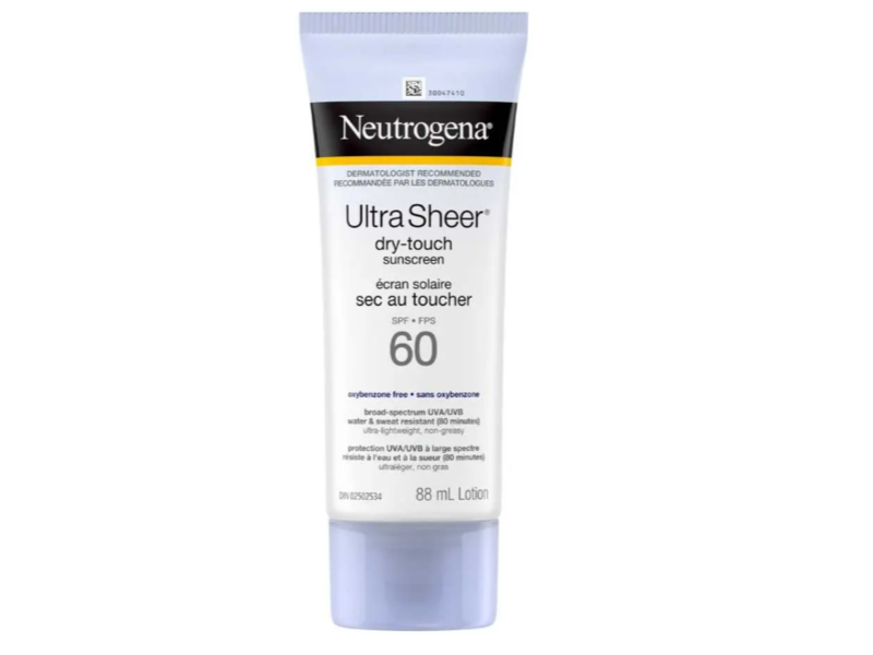 Neutrogena Ultra Sheer Dry-Touch Sunscreen, SPF 60, 88 mL.