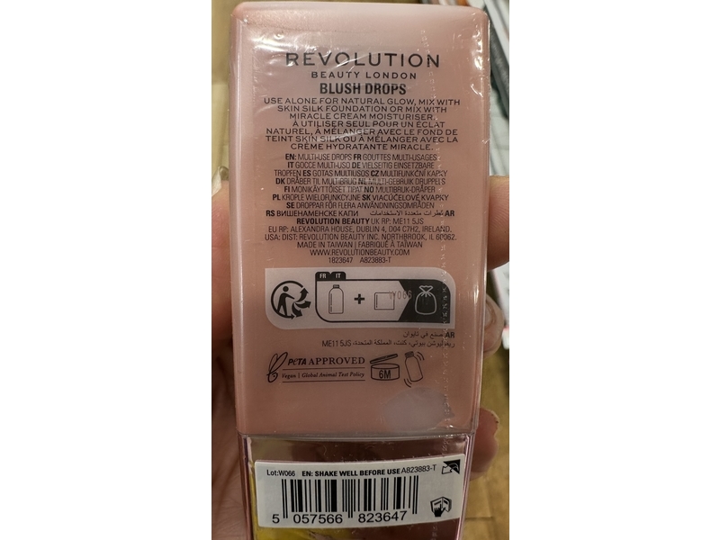 Revolution Bright Light Blush Drops, Pink Rosie, 0.77 fl oz/23 mL