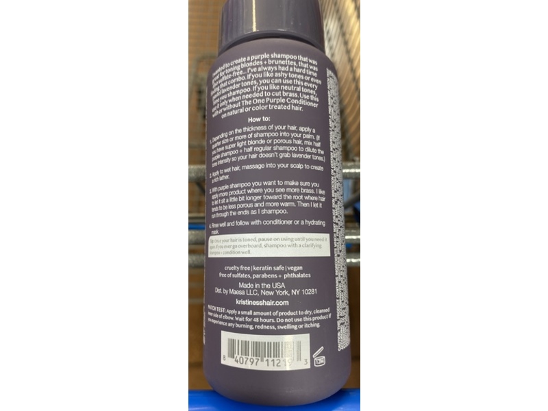 Kristin Ess The One Purple Shampoo, 10 oz/296 mL