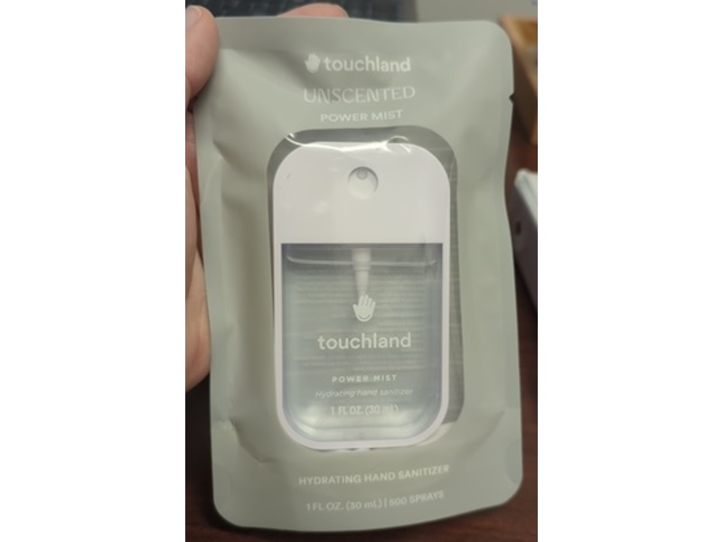 Touchland Power Mist Hydrating Hand Sanitizer, Unscented, 1 fl oz/30 mL