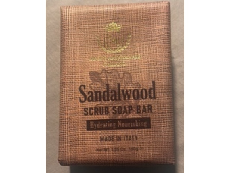 Sapone Artigianale Italiano Scrub Soap Bar, Sandalwood, 5.25 oz/150 g