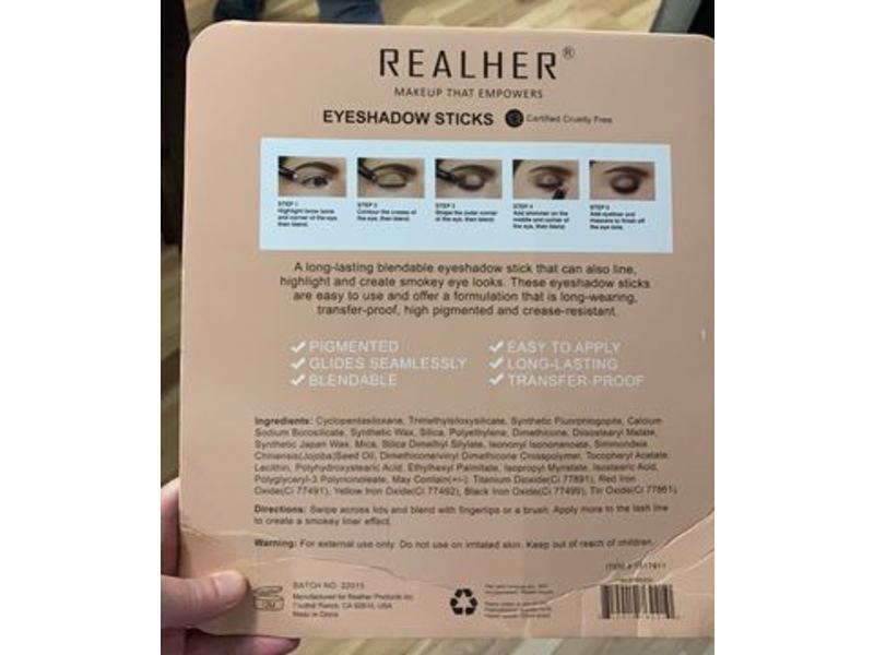 Real Her Eyeshadow Sticks, Eye Will Achieve, Eye Am Influential, Eye Will Achieve, Eye Am Balanced, 0.06 oz/1.6 g