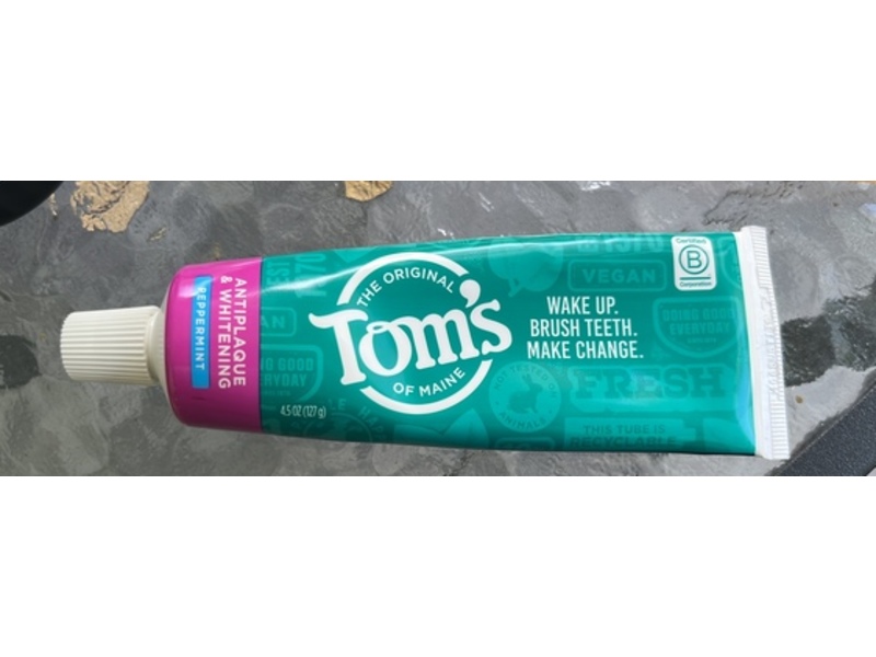 The Original Tom's Of Maine Antiplaque & Whitening Toothpaste, Peppermint, 4.5 oz/127 g