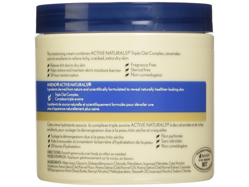 Aveeno Skin Relief Moisturizing Cream, Fragrance Free, 306 mL.