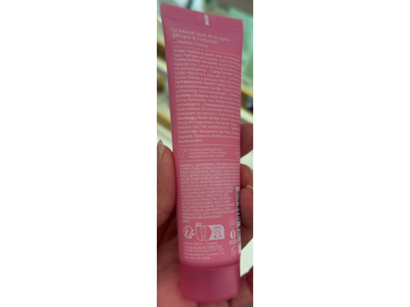 Caudalie VinoHydra Sorbet Cream Moisturizer, Hyaluronic Acid+Grape Water&Chamomile, 2.0 fl oz/60 mL