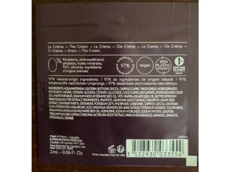 Caudalie Paris Premier Cru The Cream, 0.06 fl oz/2 mL