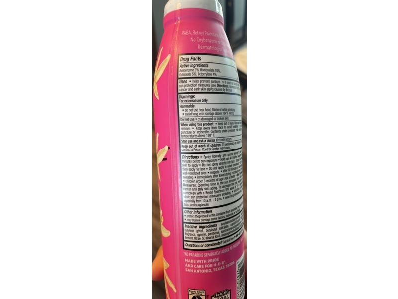 H-E-B Sunscreen Spray, SPF 50, Mexican Vanilla Scented, 5.5 oz/156 g