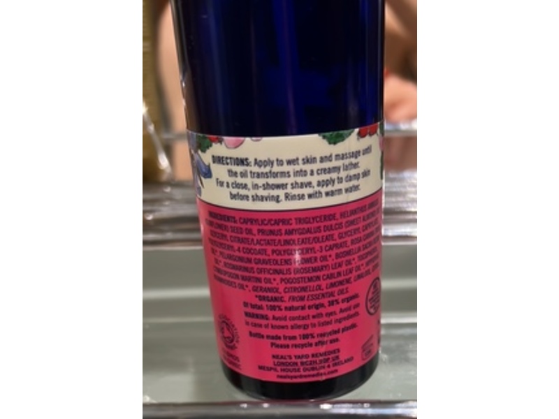 Neal's Yard Remedies Shower Oil, Wild Rose, 6.76 fl oz/200 mL