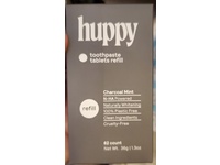 Huppy Toothpaste Tablets Refill, Charcoal Mint, 1.3 oz/36 g, 62 Count, 4 Packs - Image 3