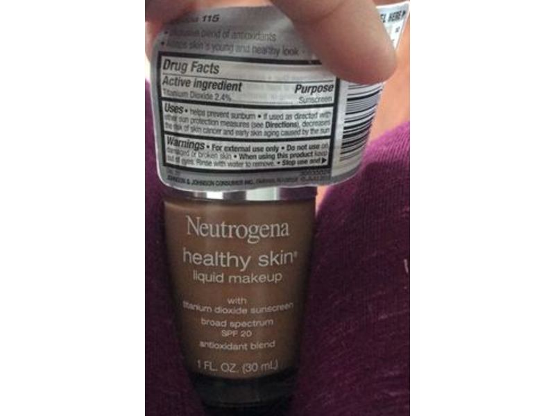 Neutrogena Healthy Skin Liquid Makeup, SPF 20, 115 Cocoa, 1 fl oz/30 mL