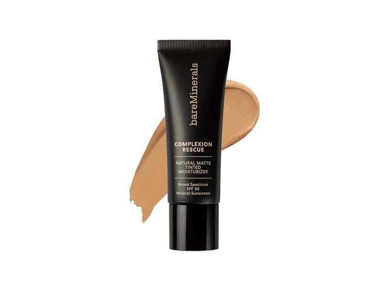BareMinerals Complexion Rescue Natural Matte Tinted Moisturizer, SPF 30, Dune 7.5, 1.18 fl oz/35 mL