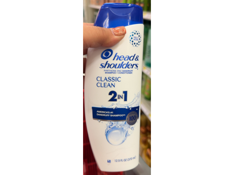 Head & Shoulders 2 In 1 Dandruff Shampoo + Conditioner, Classic Clean, 12.5 fl oz/370 mL