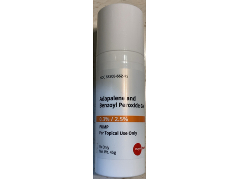 Adapalene and Benzoyl Peroxide Topical Gel, 0.3% / 2.5%, 45 g, Mayne Pharma (Rx)
