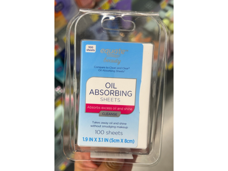 Equate Oil Absorbing Sheets, 100 Count