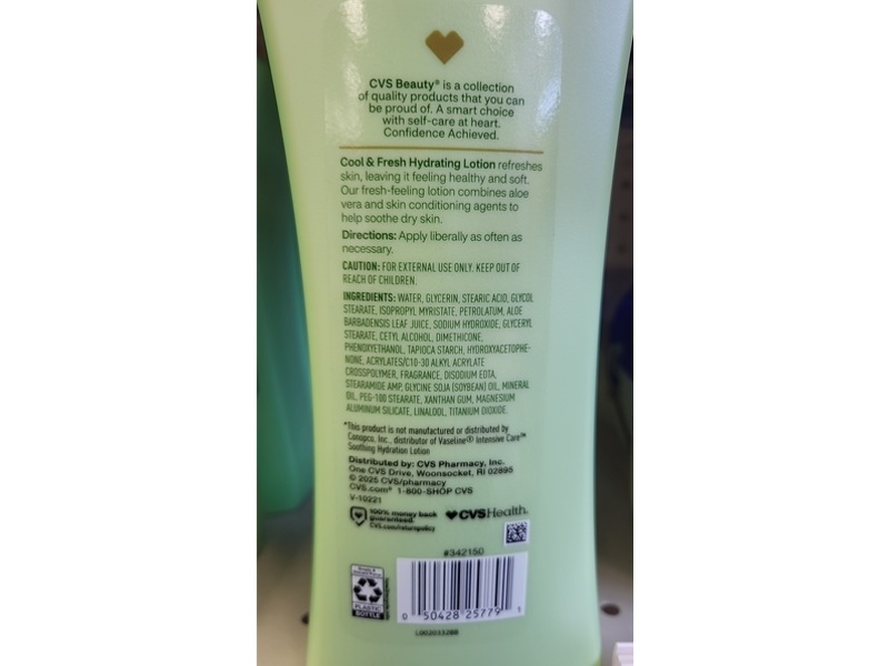 CVS Cool & Fresh Hydrating Lotion, Aloevera, 20.3 fl oz/600 mL