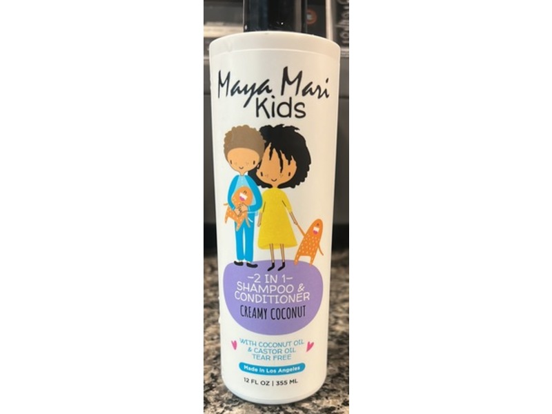Maya Mari Kids 2 In 1 Shampoo & Conditioner, Creamy Coconut, 12 fl oz/355 mL