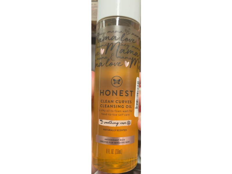Honest Clean Curves Cleansing Oil, Soothing Rose, 8 fl oz/236 mL
