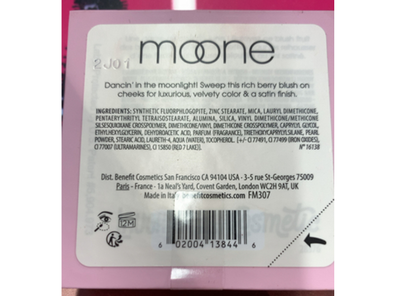 Benefit Moone Rich Berry Blush, 0.21 oz/6 g