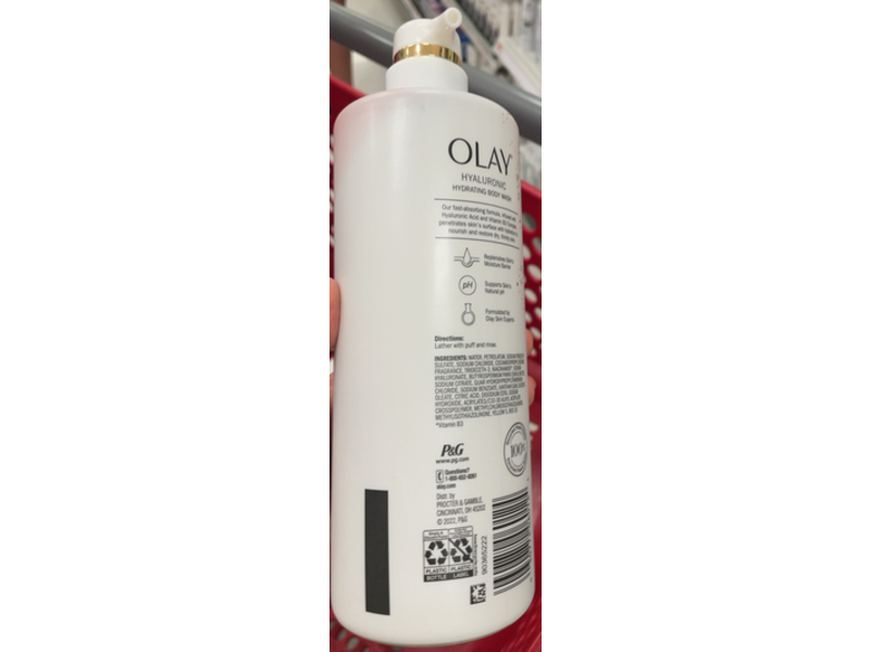 Olay Hydrating Body Wash, Hyaluronic, 26 fl oz/768 mL