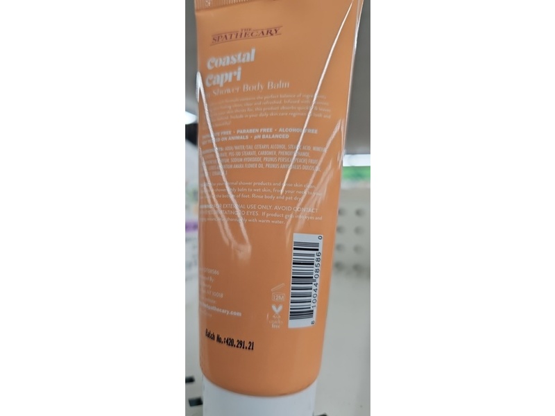 The Spathecary Coastal Capri In Shower Body Balm, Almond Oil, 5 fl oz/147 mL