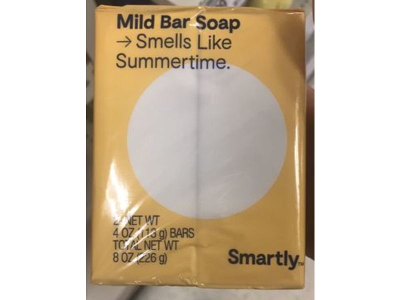 Smartly Mild Bar Soap, Smells Like Summertime, 4 oz, Pack Of 2