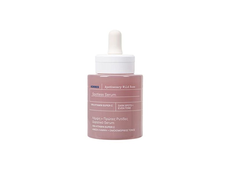 Korres Apothecary Wild Rose Spotless Serum, 15% Vitamin C, 1.01 fl oz/30 mL