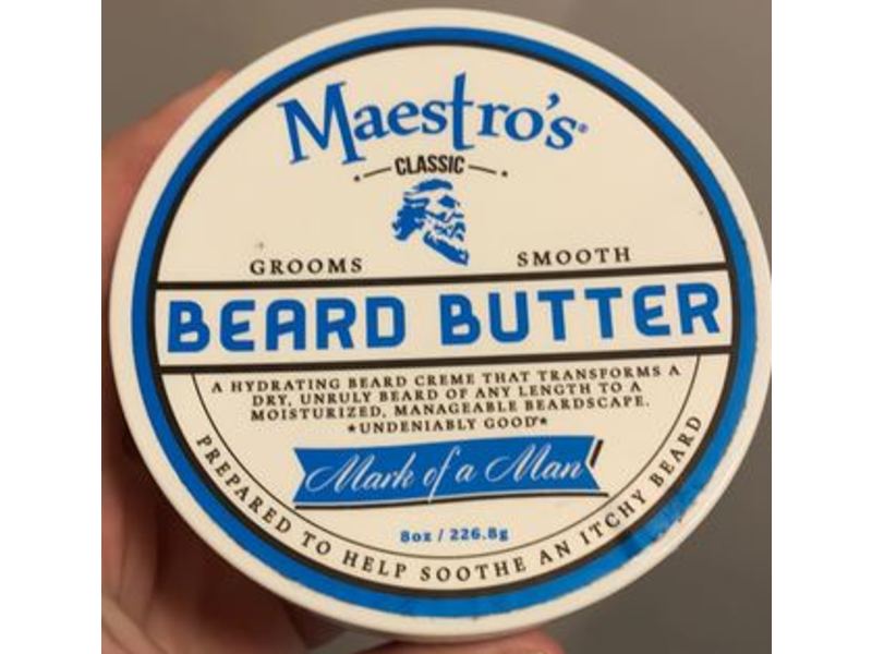 Maestro’s Classic Beard Butter, Mark Of A Man, 8 oz/226.8 g