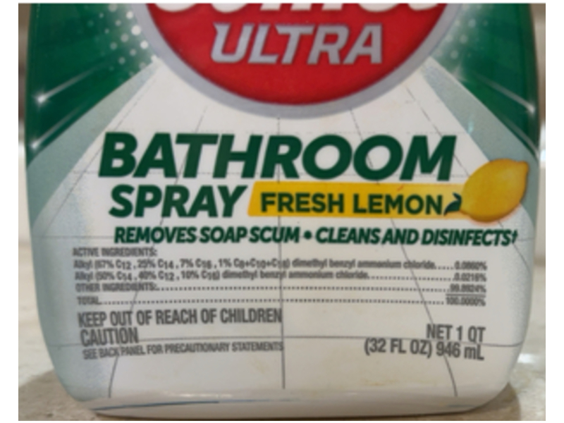 Comet Ultra Bathroom Spray, Fresh Lemon, 32 fl oz/946 mL, Pack Of 2