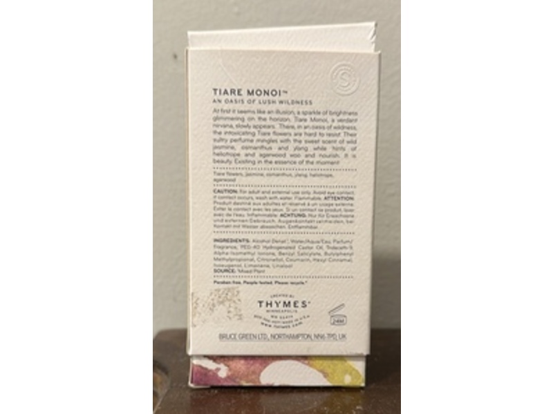 Thymes Tiare Monoi Cologne, 1.75 fl oz/50 mL