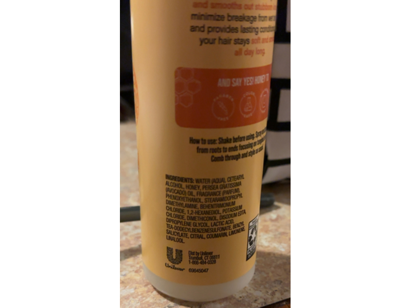 Yes Honey Detangle Conditioning Spray, Natural Honey, Avocado Oil, 10 fl oz/295 mL