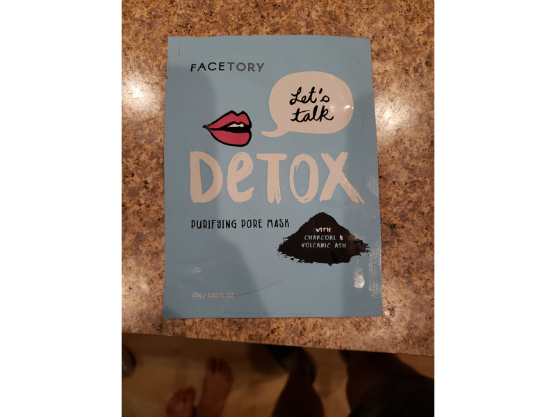 FaceTory Let's Talk, Detox Purifying Charcoal Sheet Mask - Detoxifying and Purifying (Pack of 5)