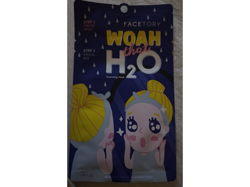 FaceTory 2-Step Hydrating Mask, Woah That H2O, 0.92 fl oz/26 g, Pack Of 5